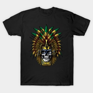 Aztec Skull Warrior Mask T-Shirt